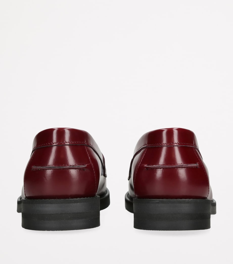 DUKE & DEXTER Burgundy Leather Wilde Penny Loafers