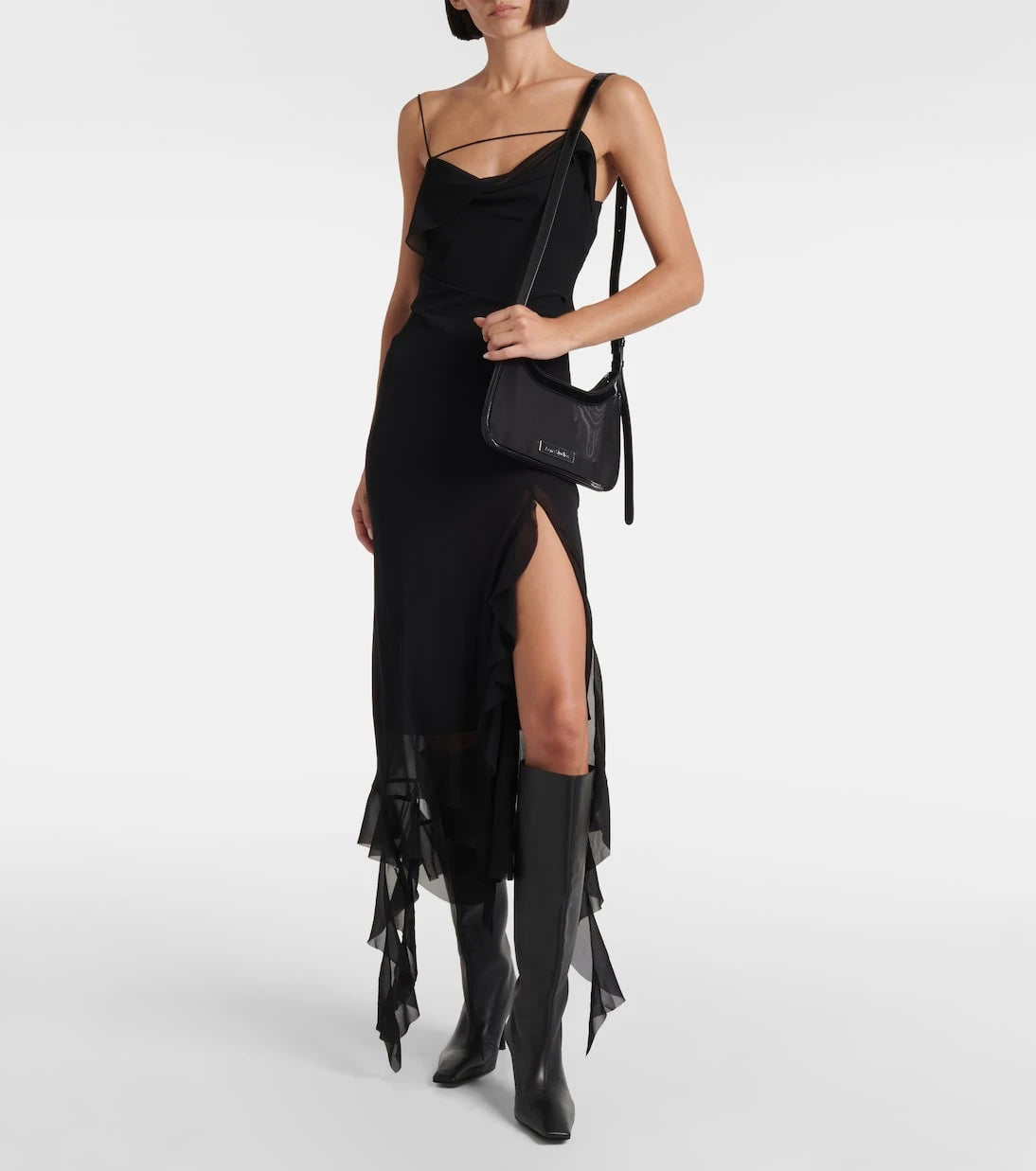 Acne Studios - Platt leather-trimmed mesh shoulder bag