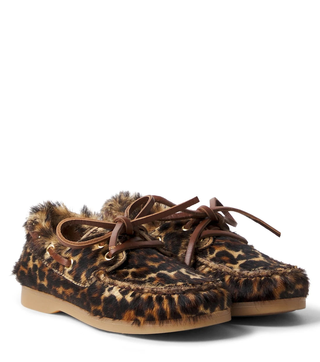 Golden Goose Kids - Cruise leopard-print calf hair boat shoes