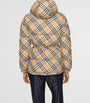 Burberry Beige Quilted Check Puffer Jacket