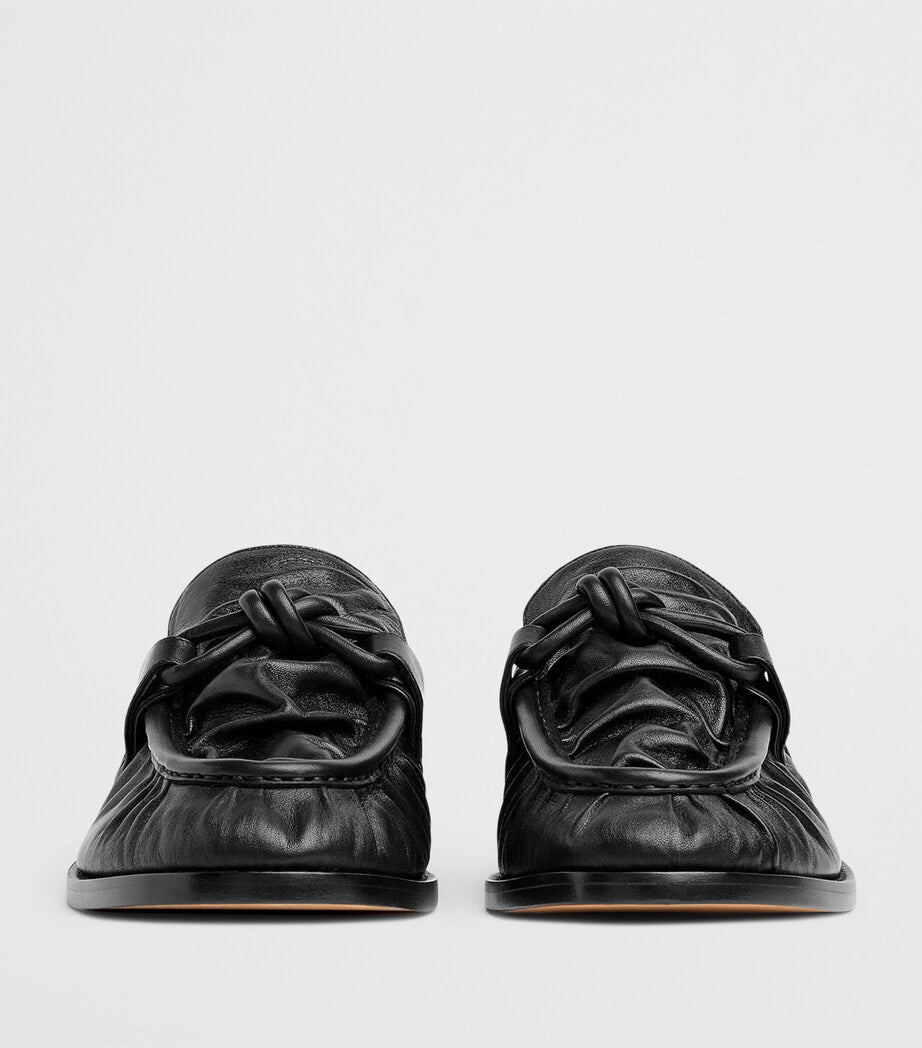 Bottega Veneta Leather Crinkled-Effect Loafers