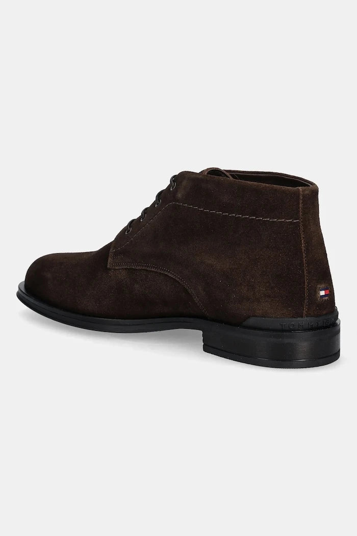 Велурени боти Tommy Hilfiger CORPORATE HILFIGER SDE BOOT