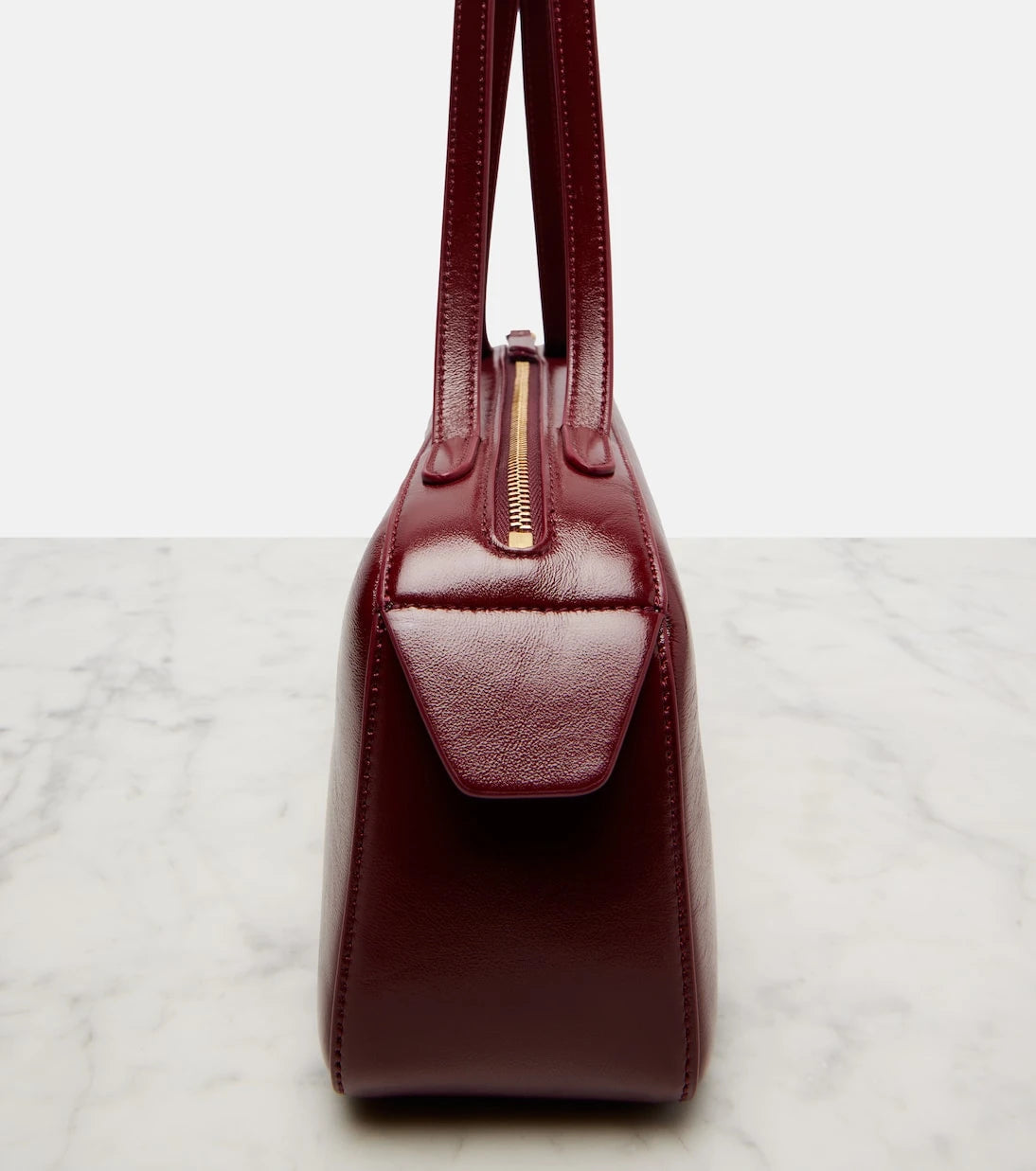 Khaite - Simona patent leather shoulder bag