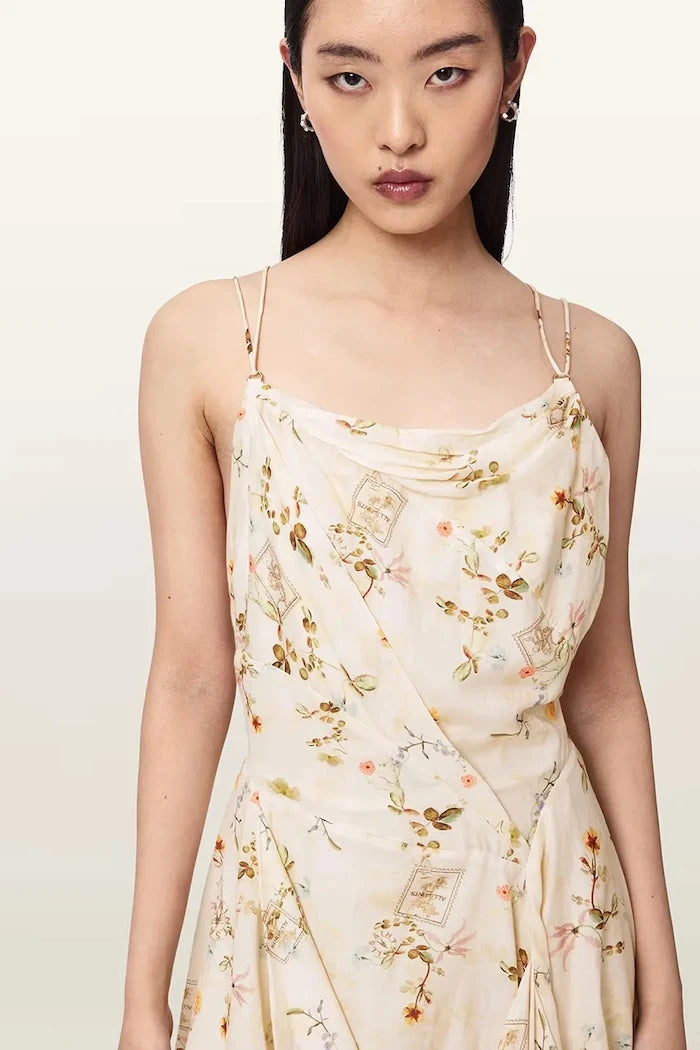 AllSaints лятна рокля с вискоза CLAIRE