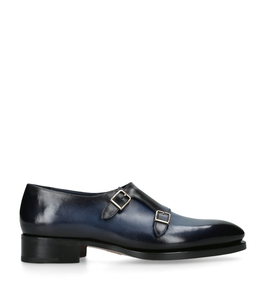 Leather Eterna Double Monk Oxford Shoes