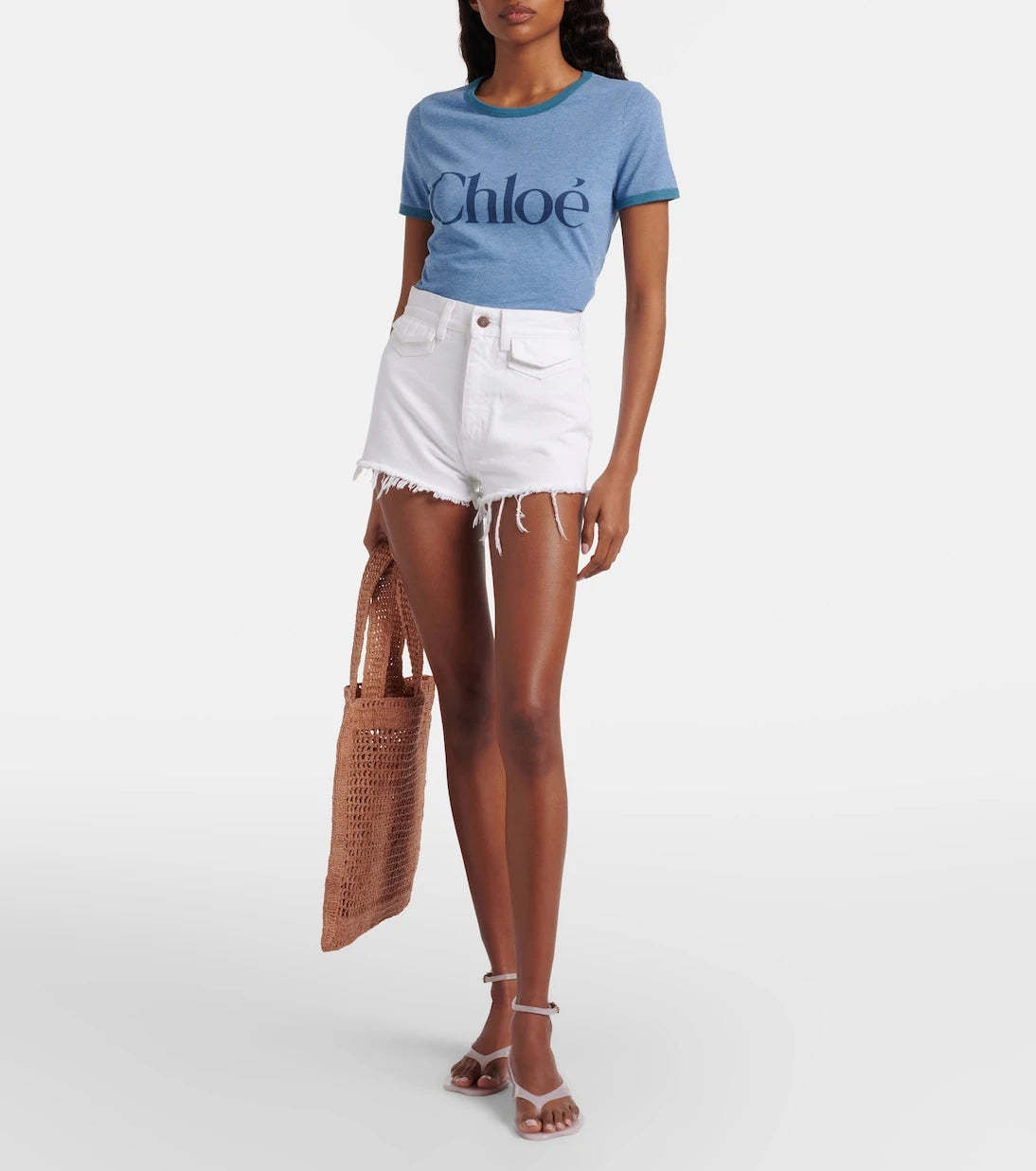 Chloé - Logo cotton-blend jersey T-shirt
