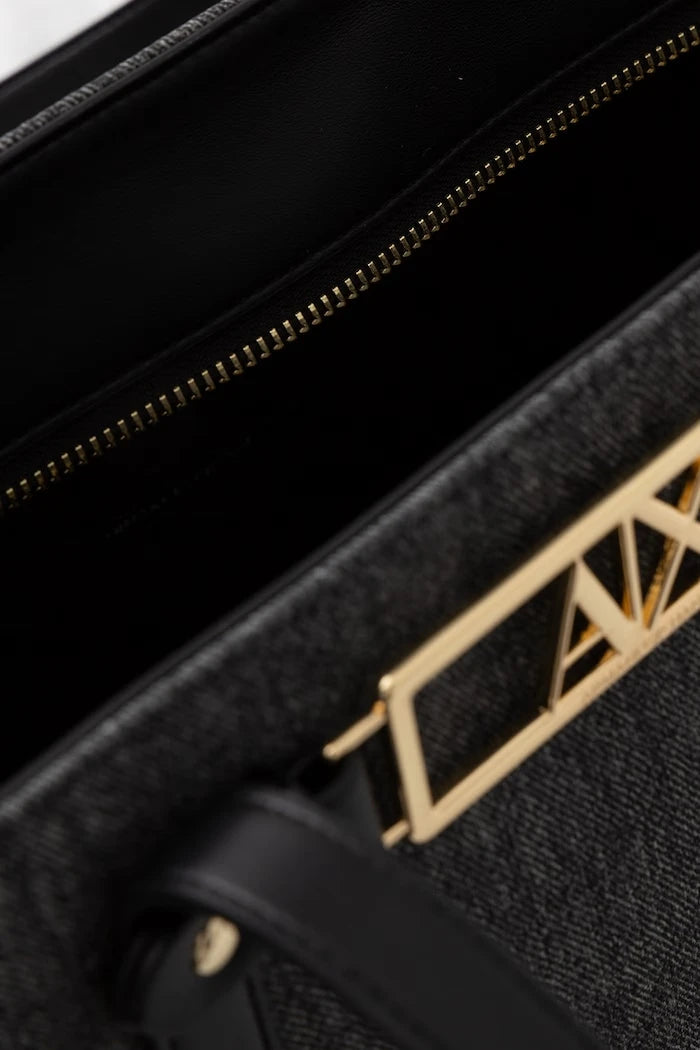 Armani Exchange suni deri kadın shopping çanta