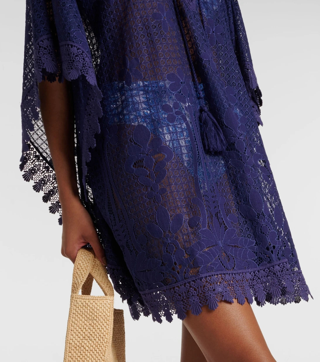Melissa Odabash - Cindy embroidered cotton-blend kaftan