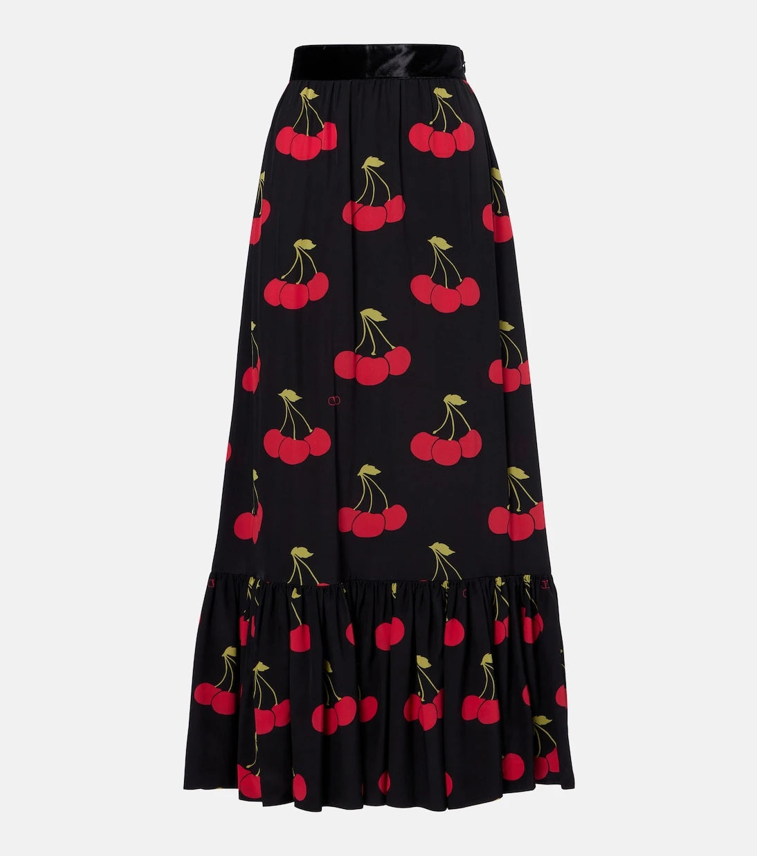 Valentino - Printed silk maxi skirt