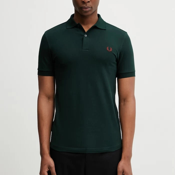 Памучна тениска с яка Fred Perry