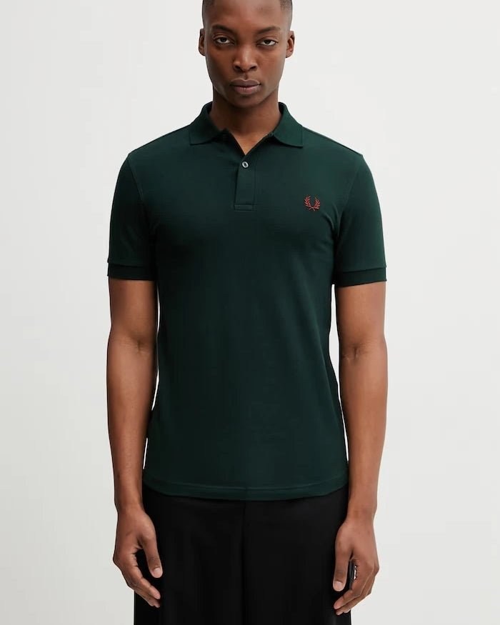Памучна тениска с яка Fred Perry