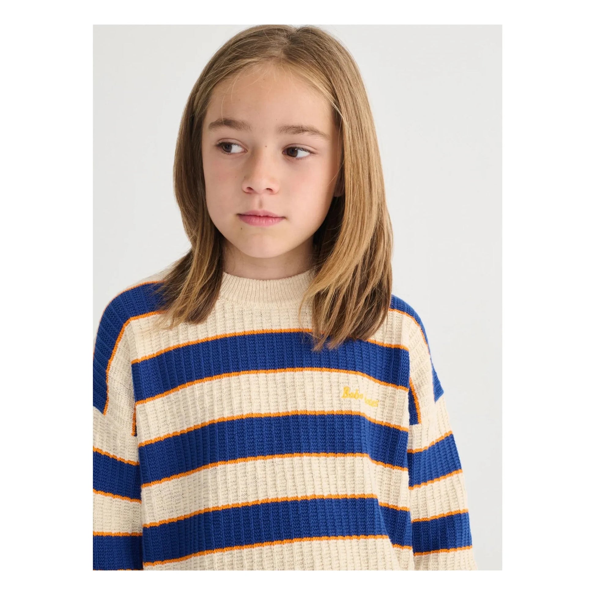 Bobo Choses - Striped Organic Cotton Sweater | Heather beige