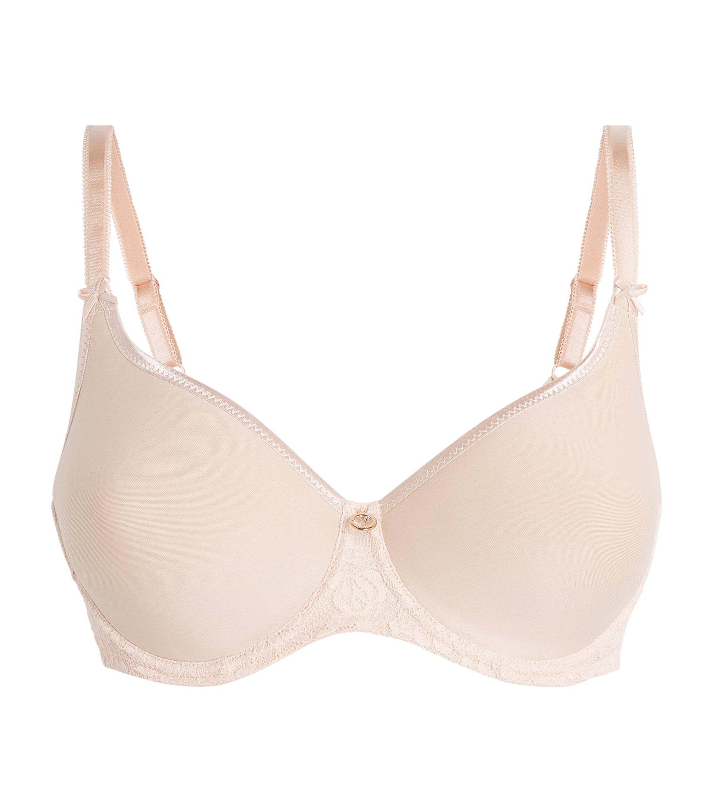 Aubade Beige Lace-Trim Rosessence T-Shirt Bra