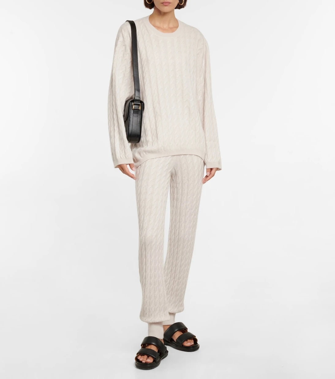 Jardin des Orangers - Cable-knit cashmere pants