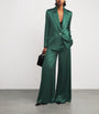 Alice+Olivia Green Satin Silas Blazer