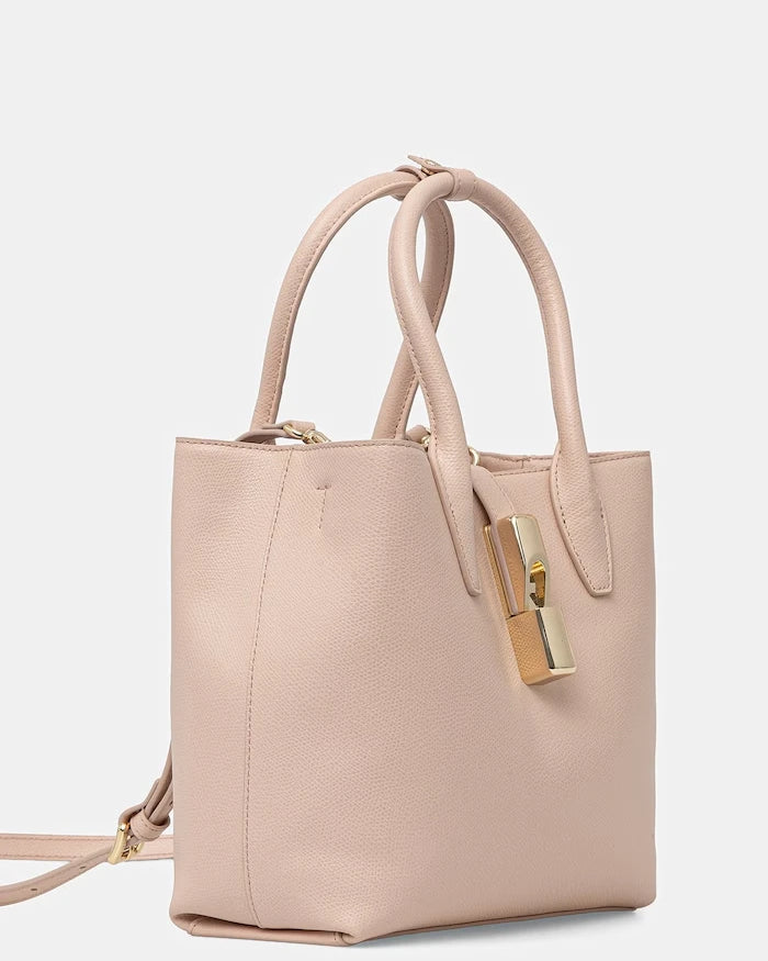 Furla чанта crossbody дамска от кожа Goccia S Tote Base 22
