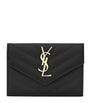 Saint Laurent Black Leather Quilted Wallet