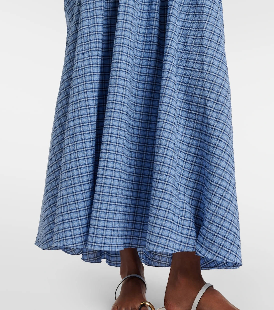 Faithfull - Edessa checked cotton maxi dress