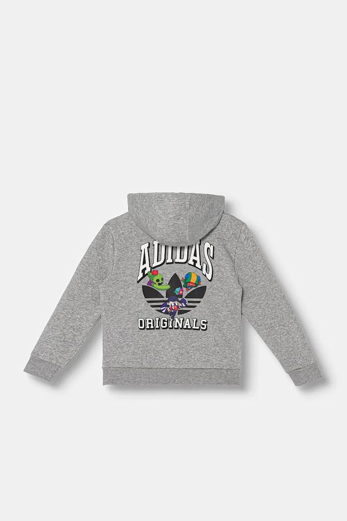 adidas Originals çocuklar için pamuklu kapüşonlu sweatshirt