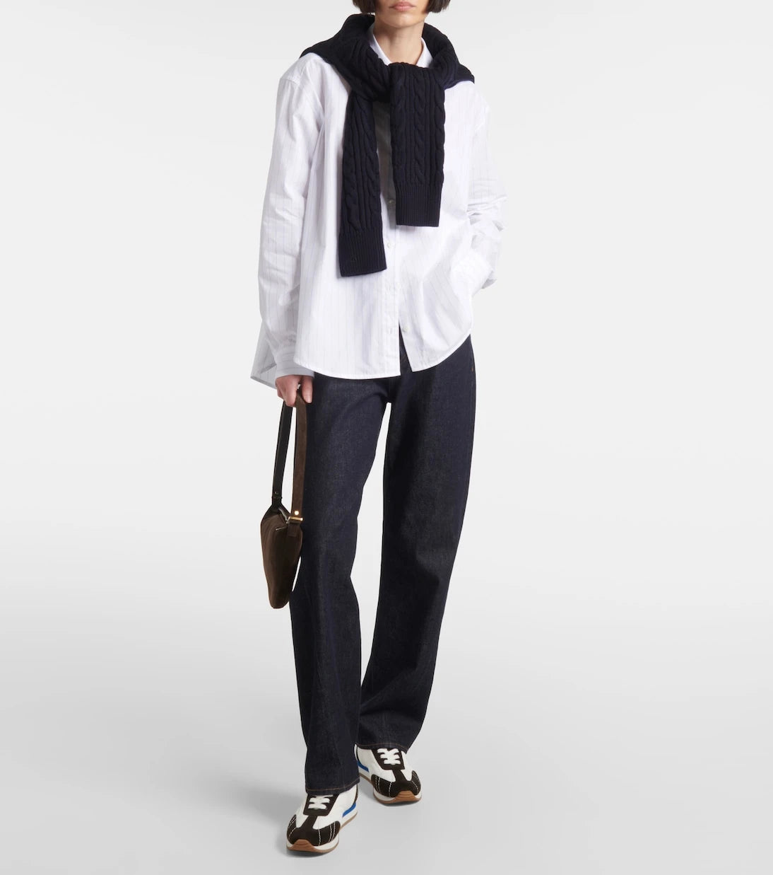 Toteme - Suede-trimmed sneakers