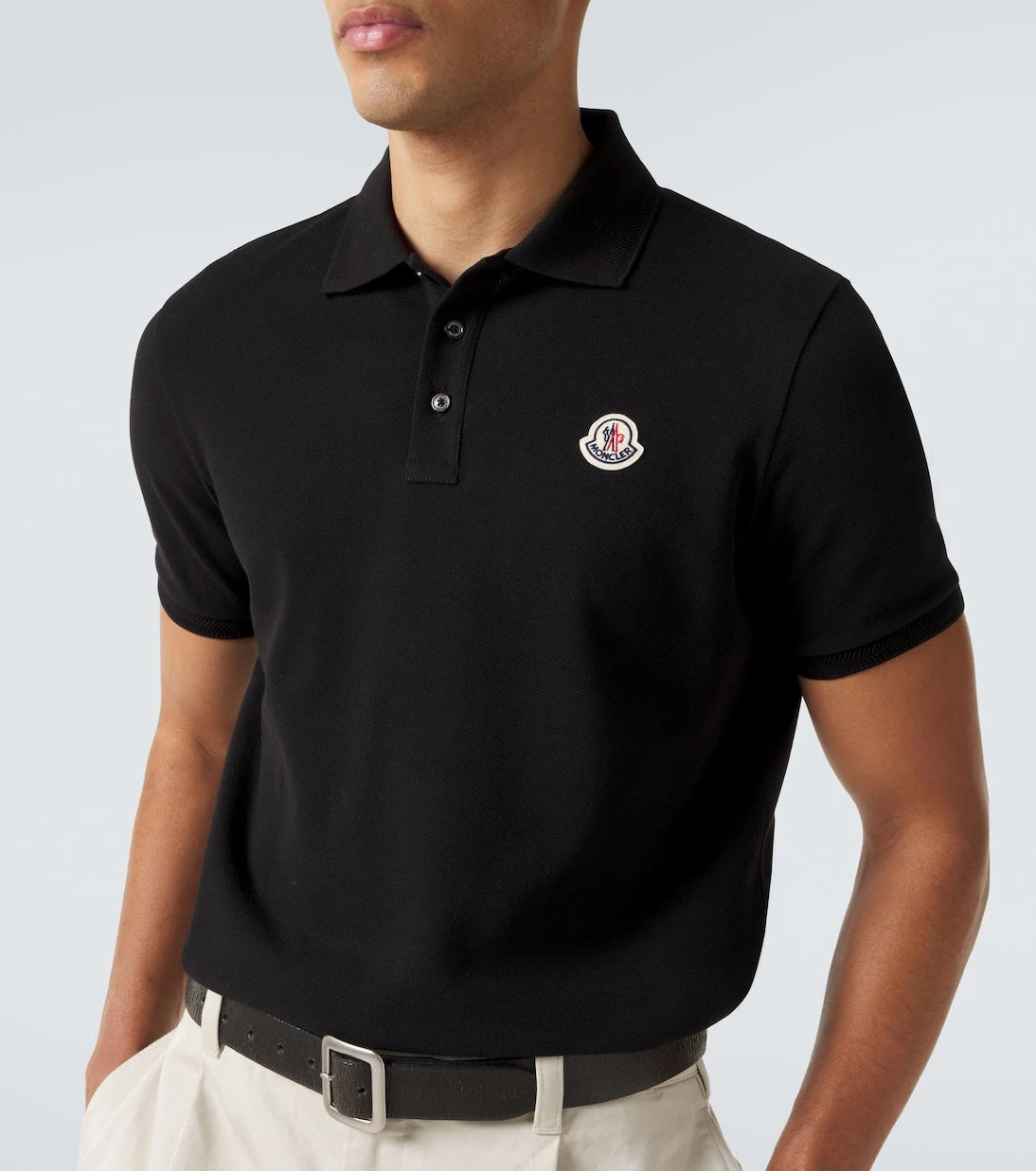 Moncler - Logo cotton piqué polo shirt