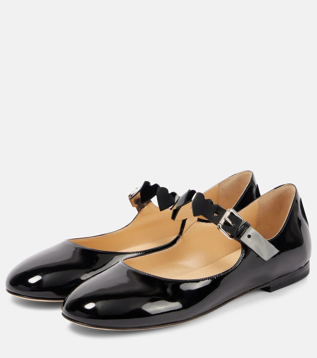 Mach & Mach - Special Heart patent leather ballet flats