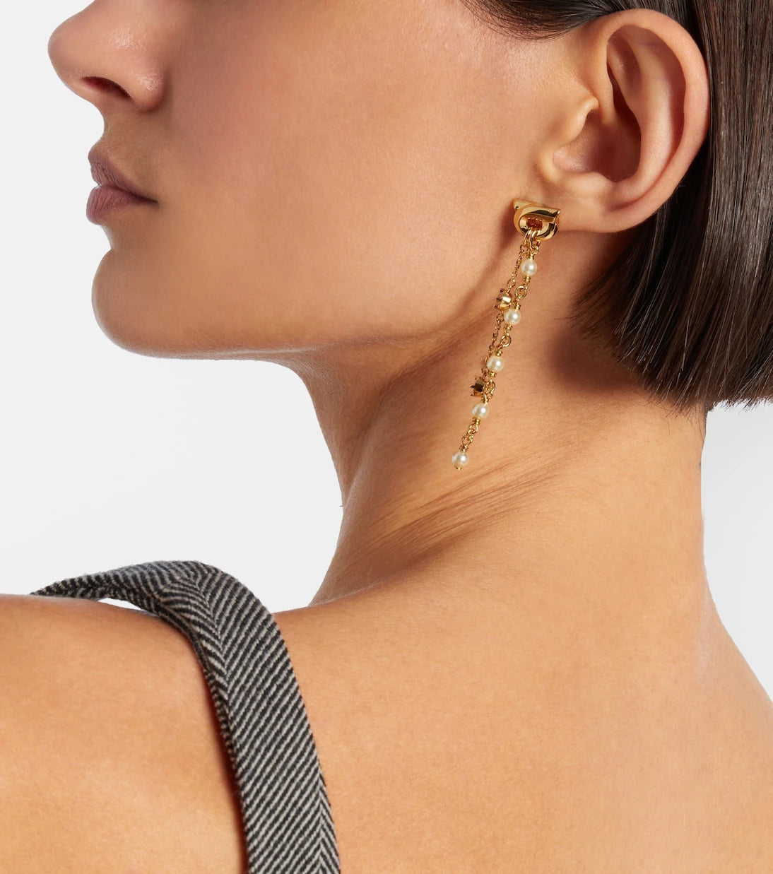 Ferragamo - Gancini işlemeli sallantılı küpe