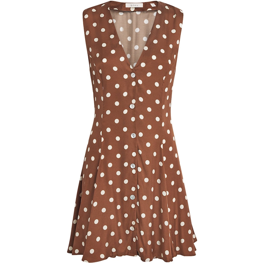 DÔEN Multi Silk-Blend Satin Aubrey Mini Dress