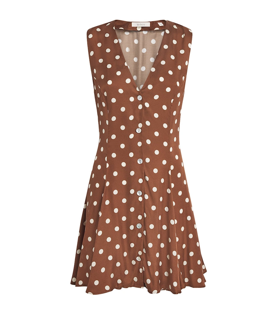 DÔEN Multi Silk-Blend Satin Aubrey Mini Dress