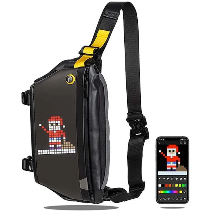 Divoom Pixoo Sling Bag pixel art ekranlı bel çantası