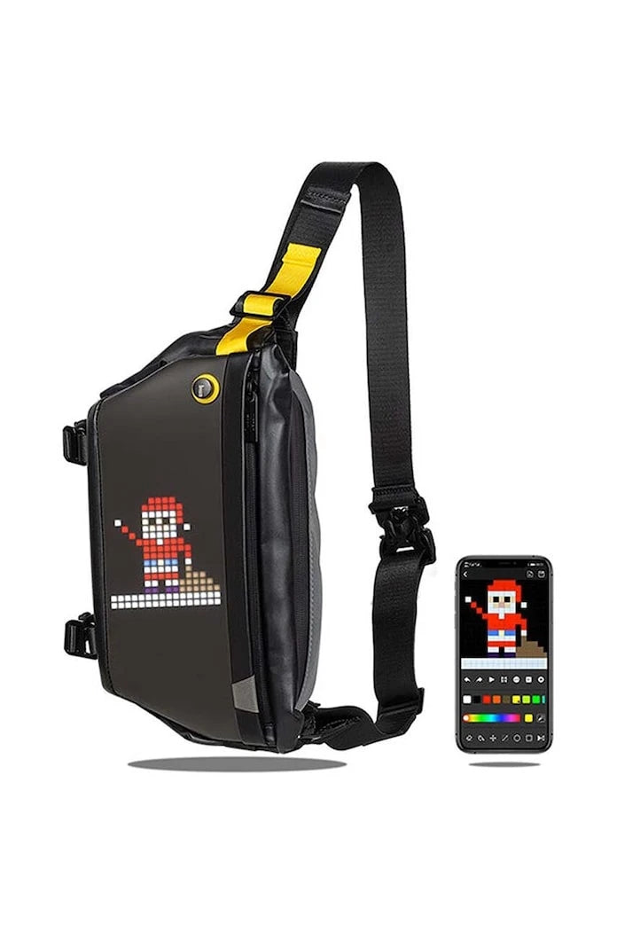 Divoom Pixoo Sling Bag pixel art ekranlı bel çantası
