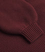 Burgundy Kid Cashmere Cardigan