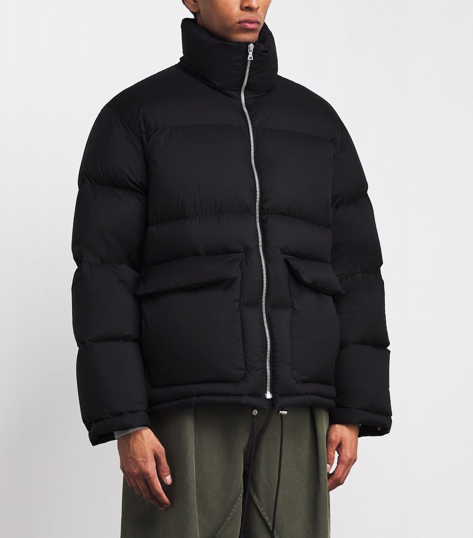 Black Down Ripstop Puffer Jacket