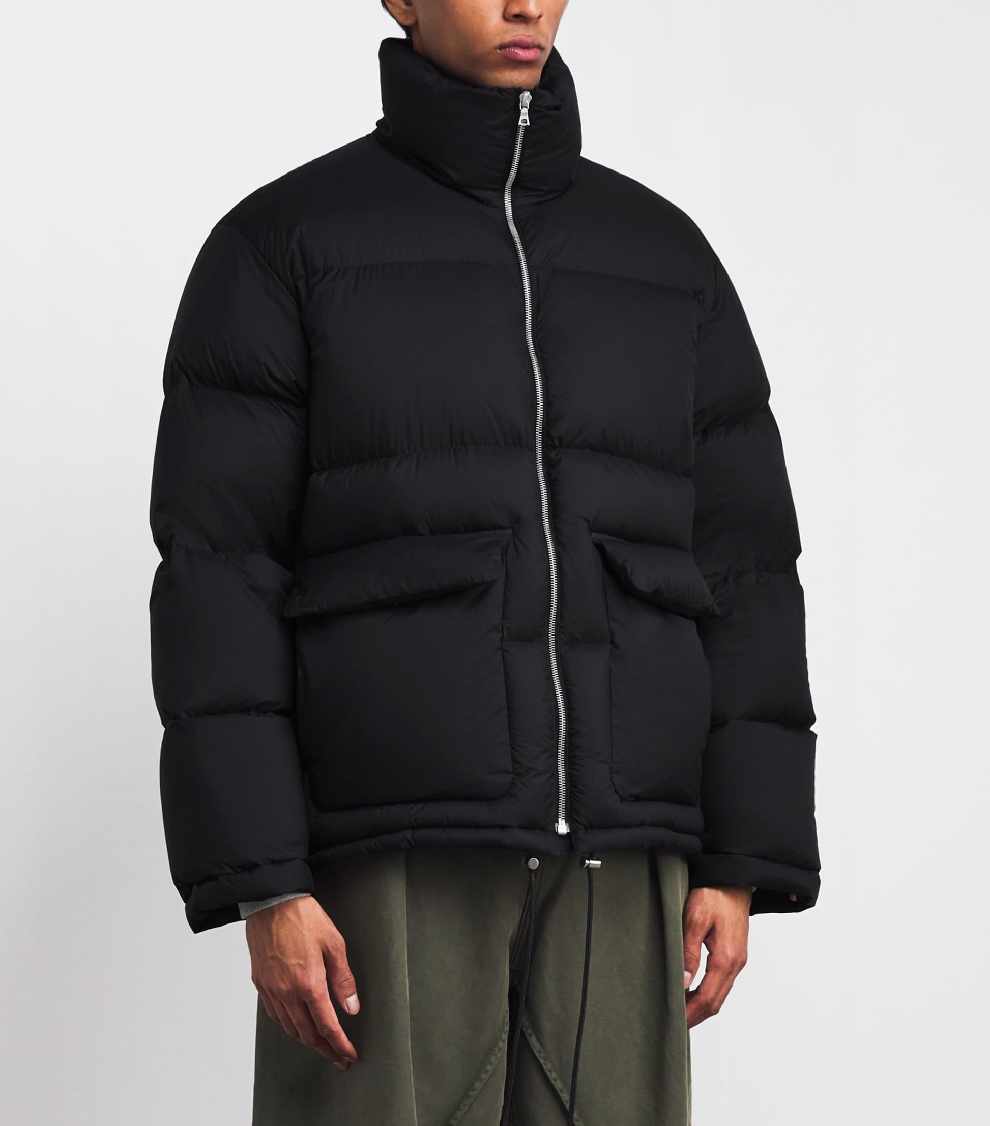 Black Down Ripstop Puffer Jacket