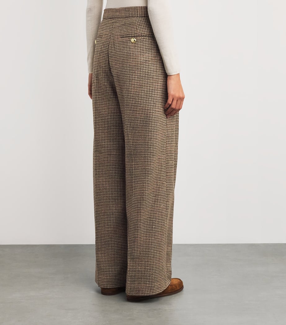 Barbour Multi Wool Tweed Sophia Wide-Leg Trousers