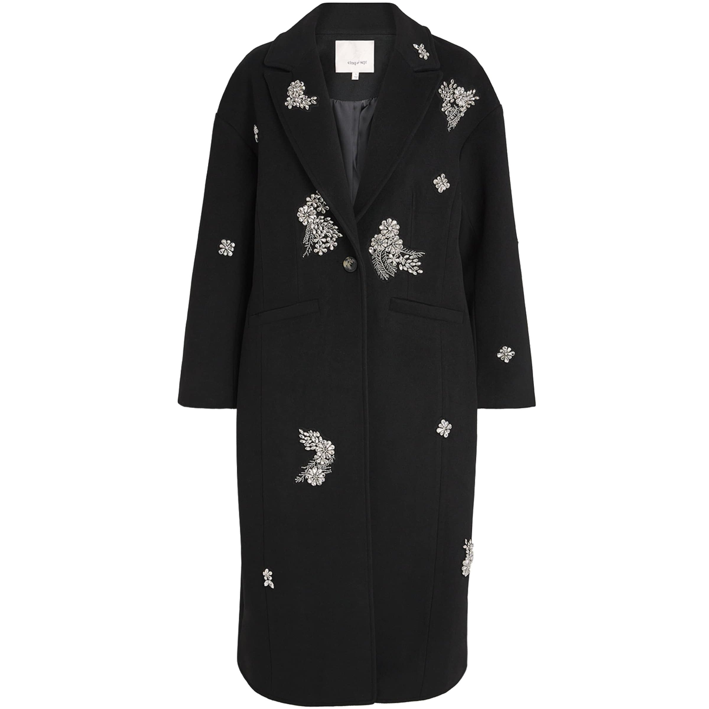 Crystal-Embellished Ivy Gravis Coat BLACK/CLEAR