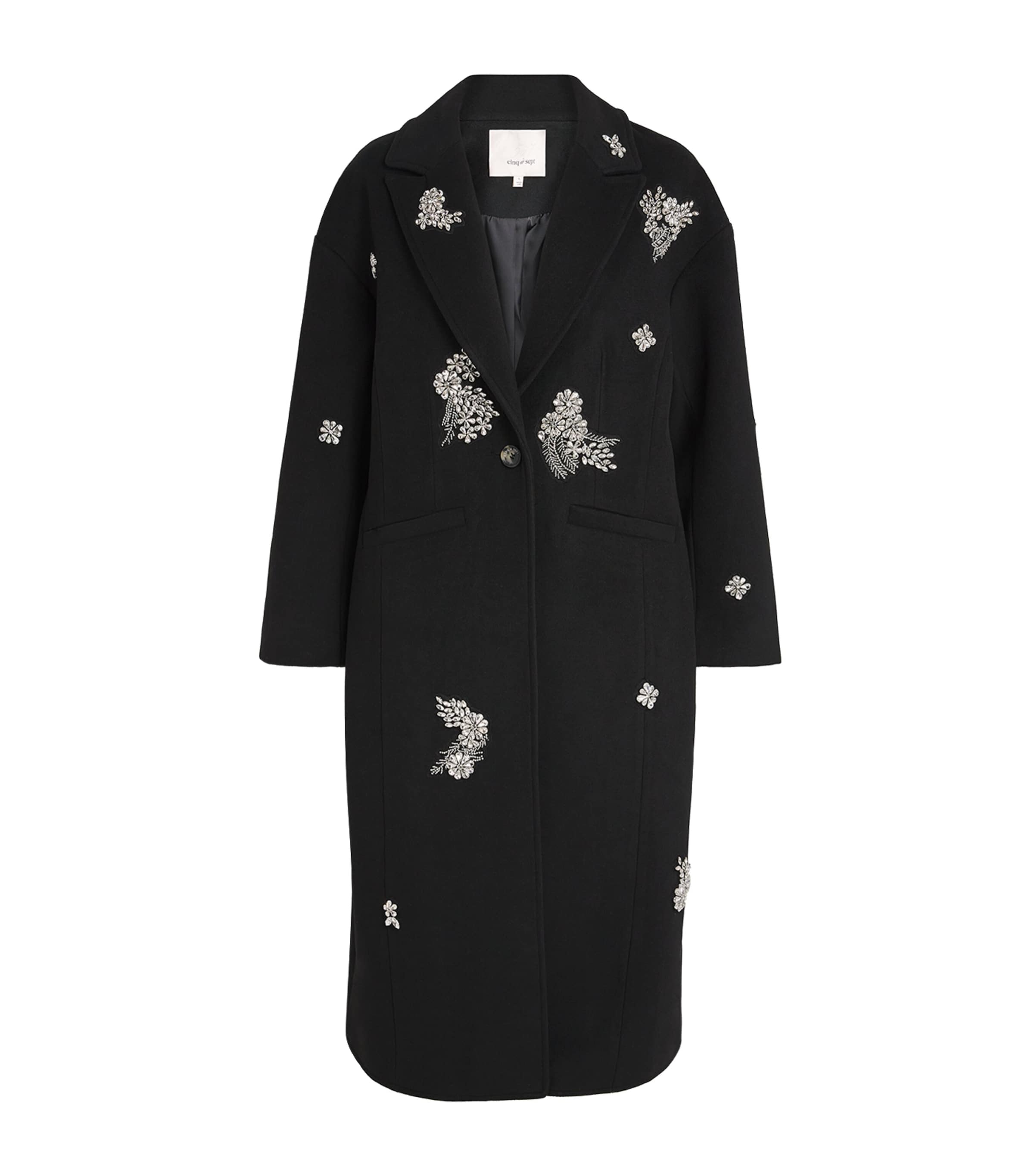 Crystal-Embellished Ivy Gravis Coat BLACK/CLEAR