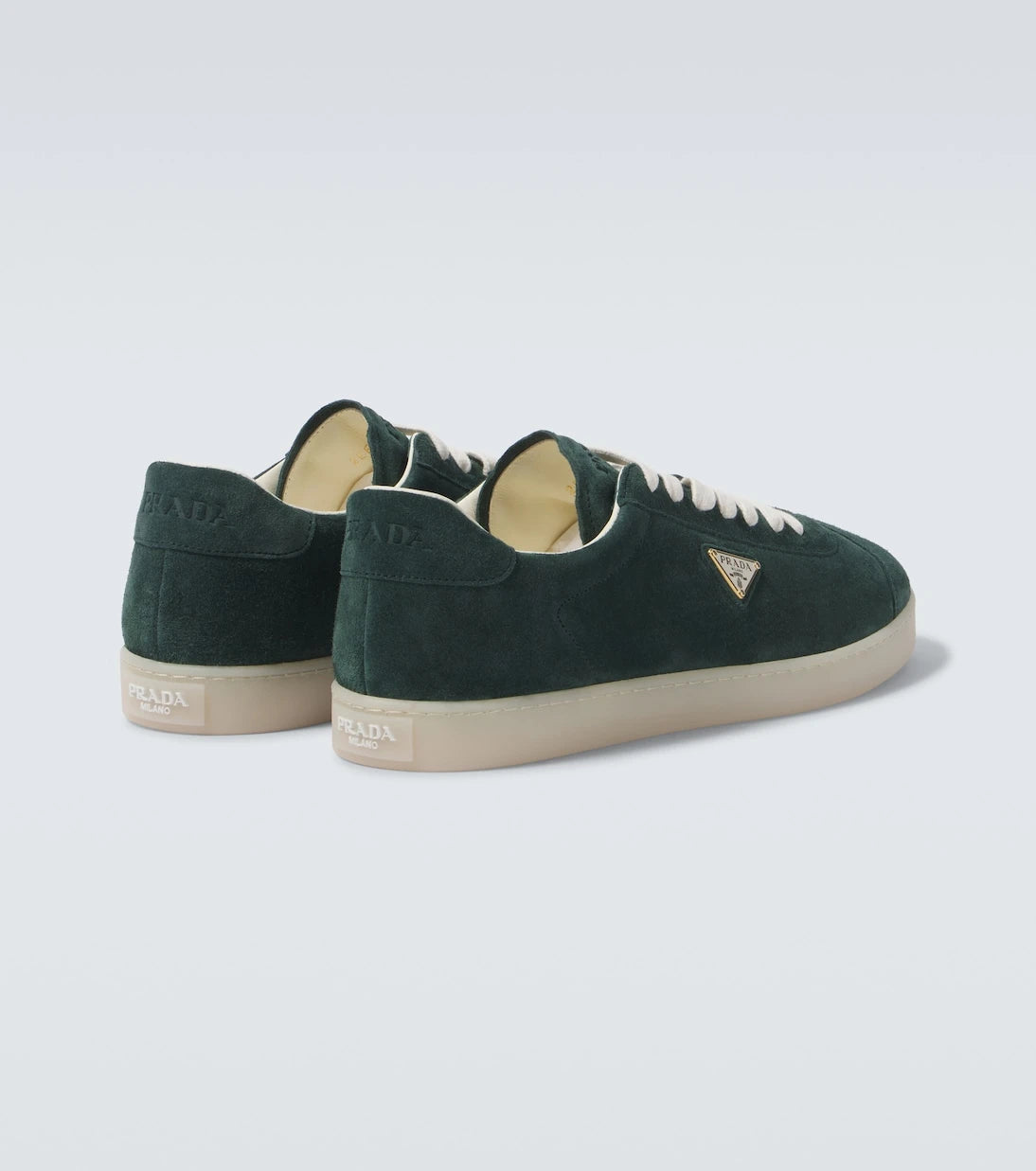Prada - Lane logo suede sneakers