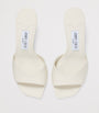 Jimmy Choo White Skye 70 Leather Mules