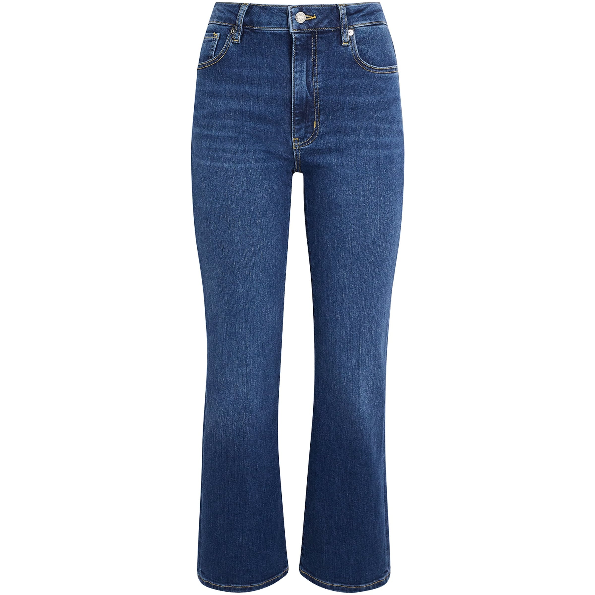 FRAME Blue The Reboot Crop Bootcut Jeans