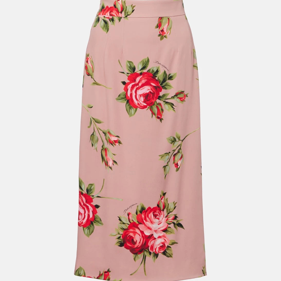Dolce&Gabbana - Floral silk-blend midi skirt