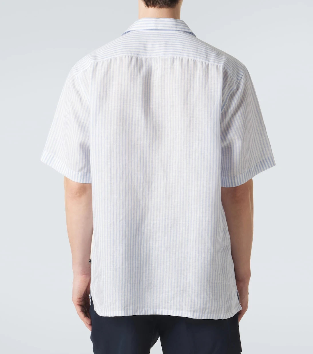 Brioni - Striped linen bowling shirt
