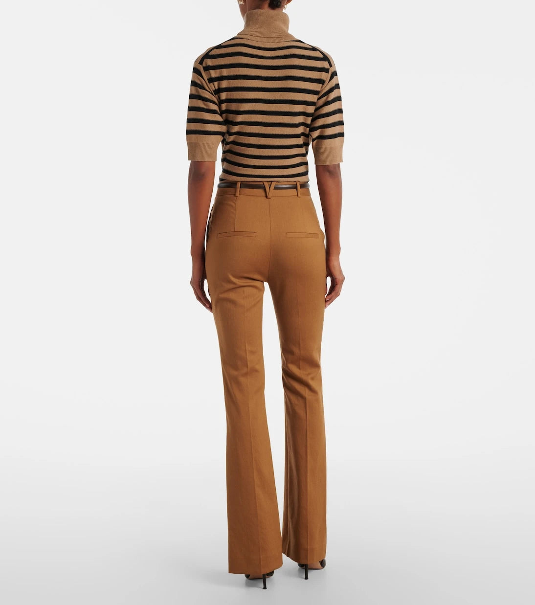 Veronica Beard - Gracie belted wool flared pants