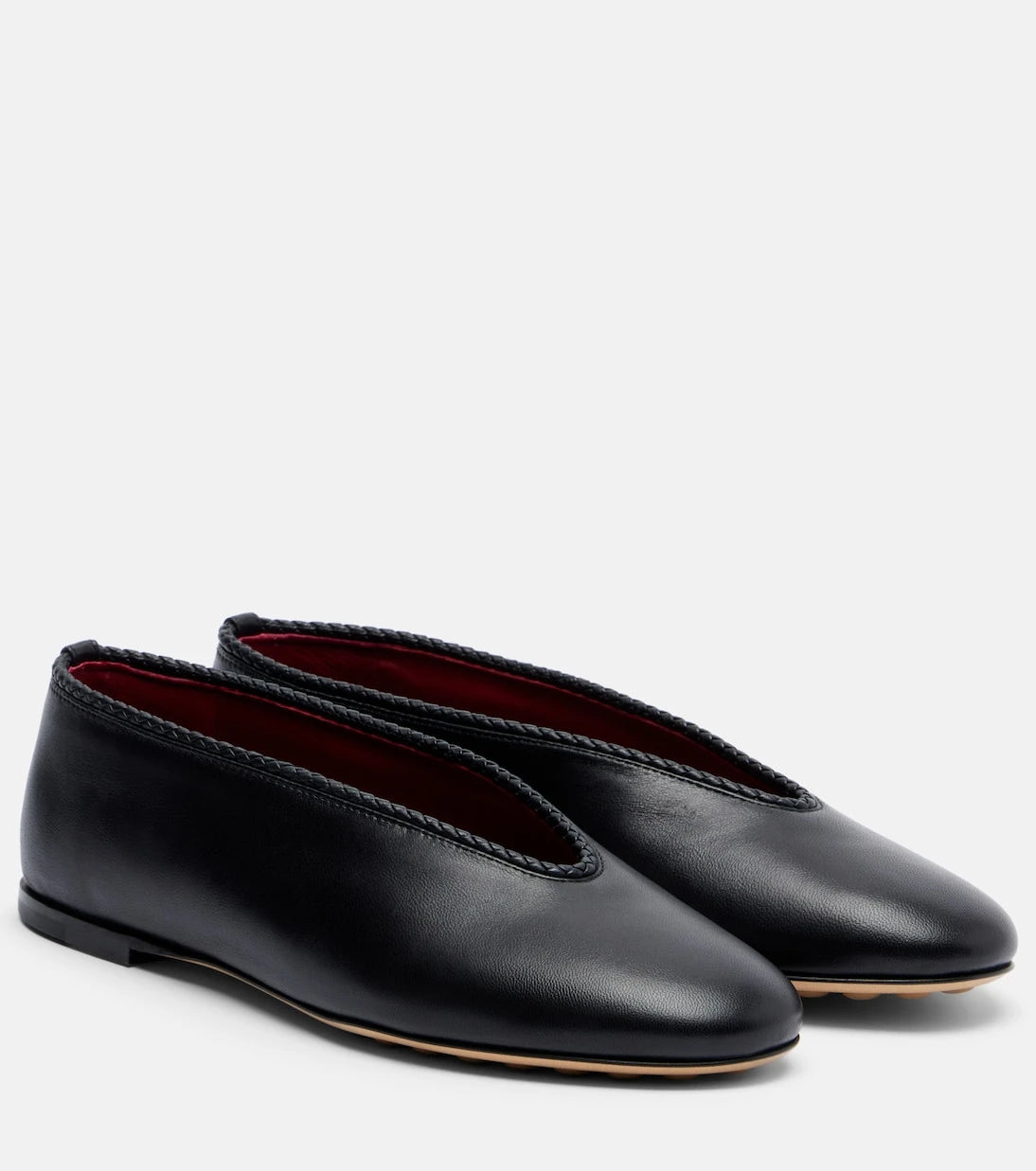 Bottega Veneta - Rosa leather ballet flats