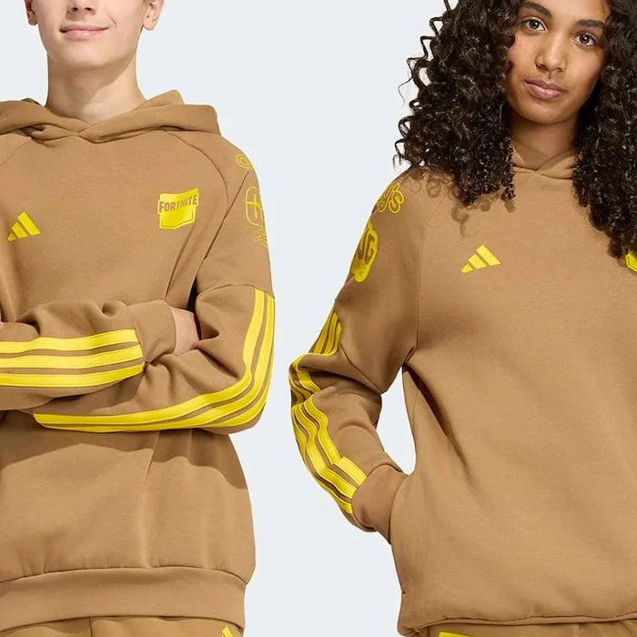 adidas pamuklu kapüşonlu çocuk sweatshirt FORTNITE