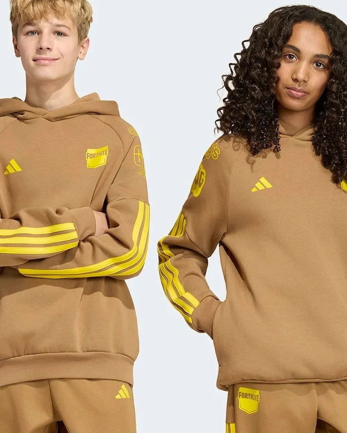 adidas pamuklu kapüşonlu çocuk sweatshirt FORTNITE