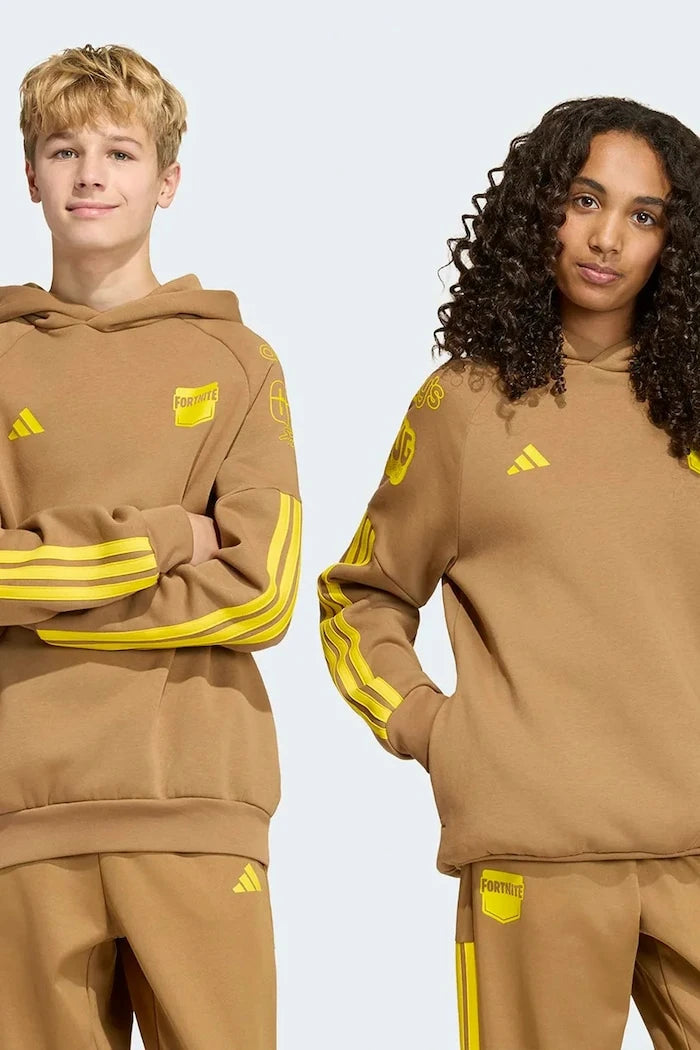 adidas pamuklu kapüşonlu çocuk sweatshirt FORTNITE