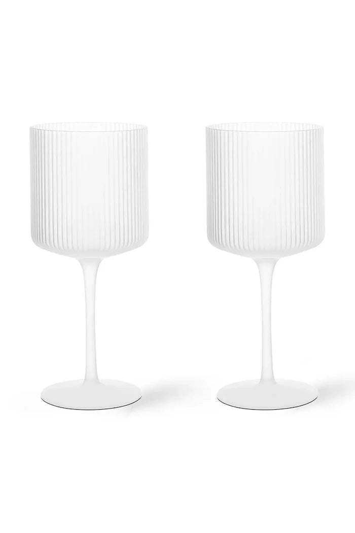 ferm LIVING Ripple Şarap Bardak Seti 325 ml (2 Parça)