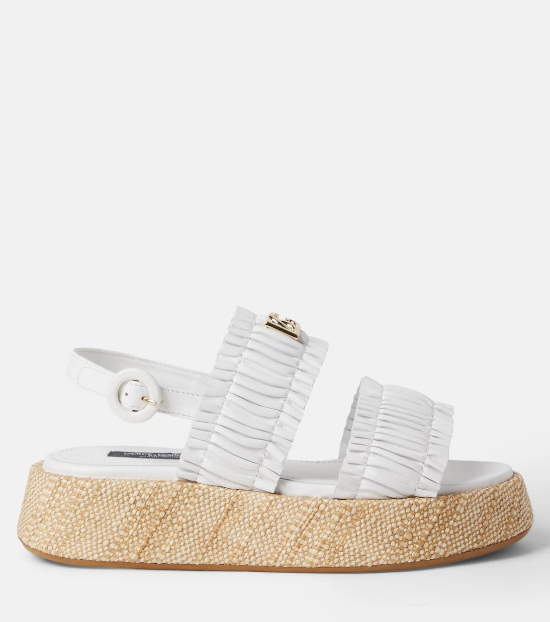 Dolce&Gabbana Kids - صنادل جلدية مزمومة DG