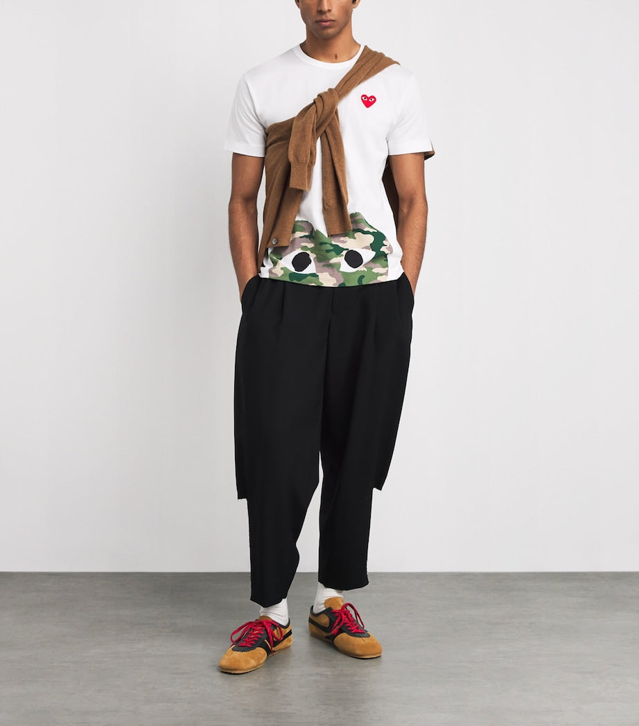 Comme Des Garçons Play Camouflage Half Heart Logo T-Shirt